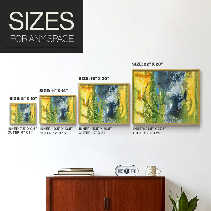 Aquatic Energy III -Framed Print - Restickable, 22" H x 28" W