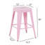 Tabouret à hauteur de comptoir 24 po, ensemble de 4 tabourets de bar en métal sans dossier, empilable, amovible et facile à assembler, pour économiser de l'espace pour un îlot de cuisine / bar / café / salle à manger-1619274576-1619274577-1619274598