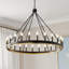 Candle Style Wagon Wheel Chandelier, Traditional Style-611394955-611394953