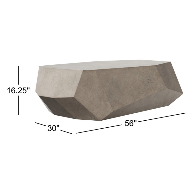 Cassis Solid Coffee Table, Gray