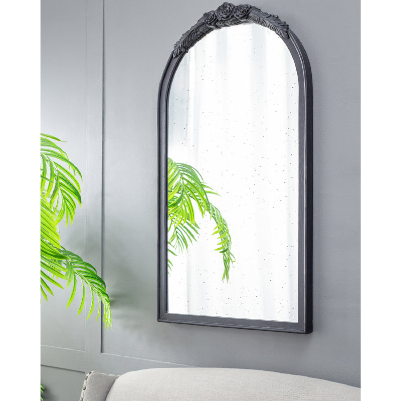 Miroir décoratif Langosta Bingley, H 42 po x l 23 po, Noir