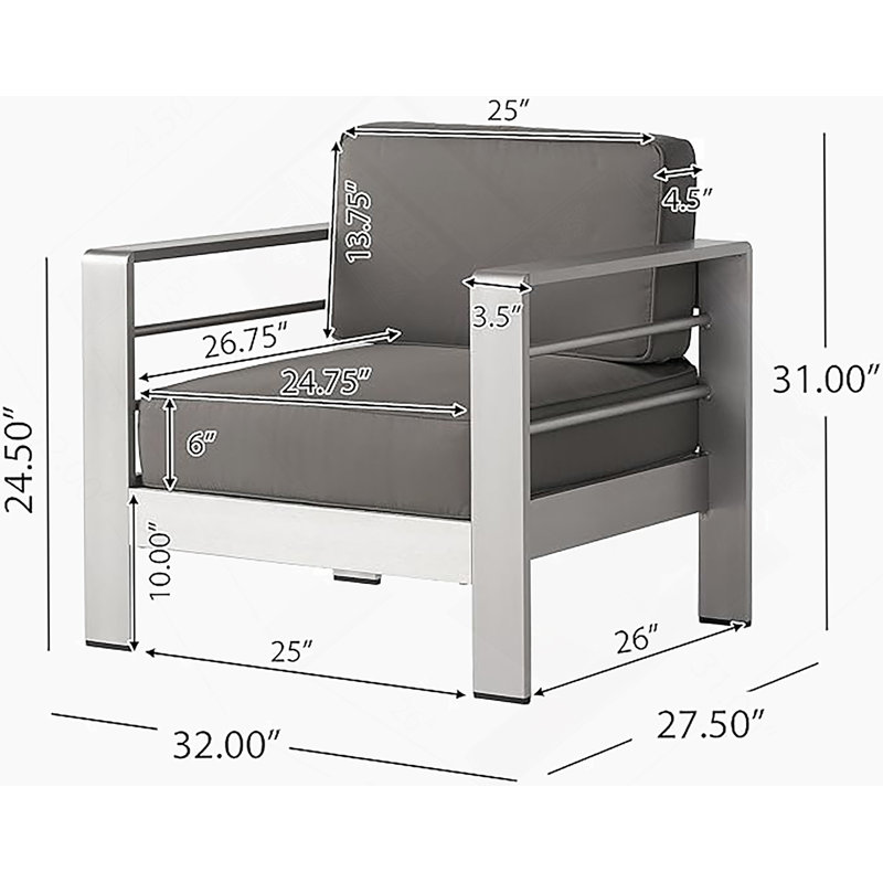 CHAISE CLUB CAPE CORE MP1 AVEC COUSSIN COMPRIMÉ, 1