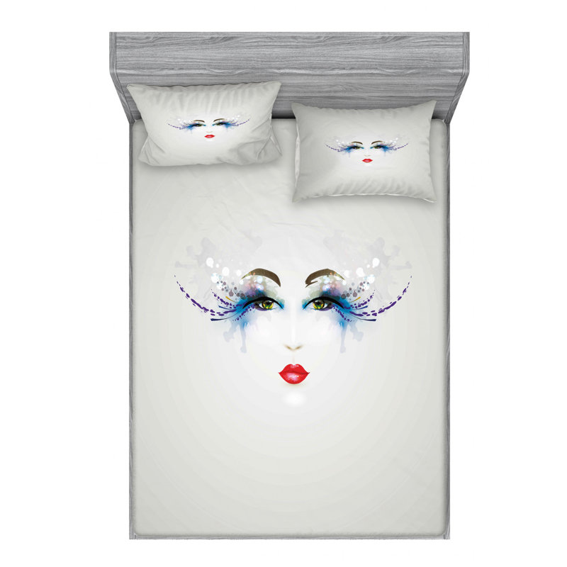 Microfiber Sheet Set, Queen Sheet Set with Fitted Sheet