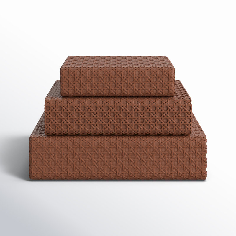 Vanora Faux Leather Book Shaped Decorative Box, Brown