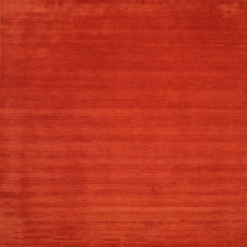 Tapis de zone rouge contemporaine, Carré 3 pi