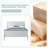 Solid Wood Twin Sleigh Bed in Platinum