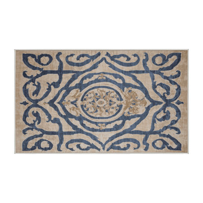 Machine Washable Beige Area Rug