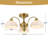 3-Light Transitional Opal Glass Shades Semi Flush Mount Ceiling Light