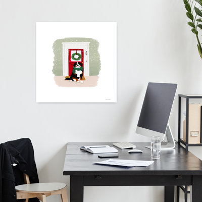 Christmas Dog Whimsical Contemporary Dog Art