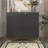 2 Door Accent Cabinet with Raised Wave Pattern and X-Shaped Metal Legs for Modern Storage