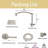 10'' High Pressure Rain Shower Head, Handheld Showerhead Combo With 16'' Adjustable Shower Extension Arm, 10 Sprays, 71'' Hose-120001362