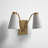 Alyra 2 - Light Dimmable Armed Sconce in White Brass-238908287