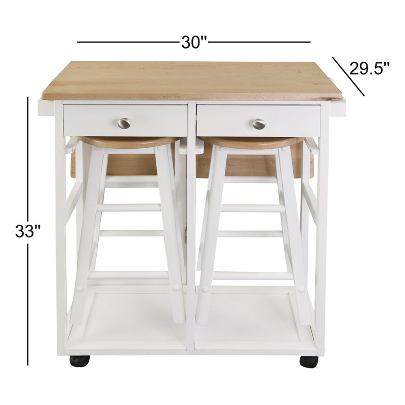 Kyu 2 Piece Breakfast Kitchen Cart Set
