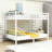 Queen Over Queen Metal Bunk Bed With Ladders-1439958884