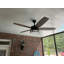 Ventilateur de plafond noir mat intérieur / extérieur Palisade 52 po avec lumière DEL et télécommande