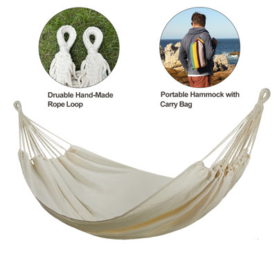 Double Hammock With Tree Straps,2 Person Hammock For Backyard Patio Outdoor And Indoor,450Lbs Weight Capacity