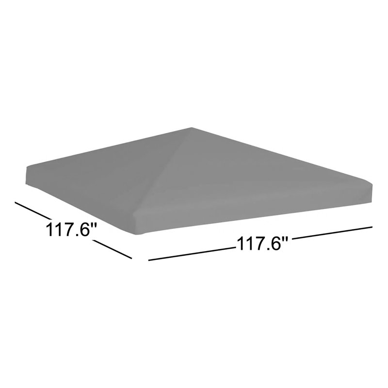 Auvent de remplacement en tissu gris pour pavillon de jardin, Vert
