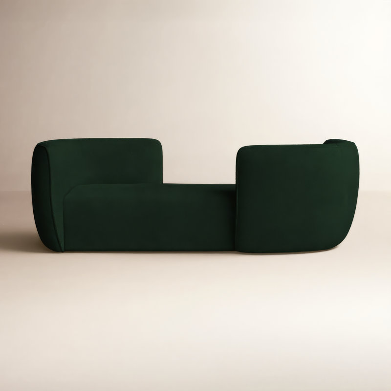 Méridienne 70 po Hilton, Tissu bouclé vert