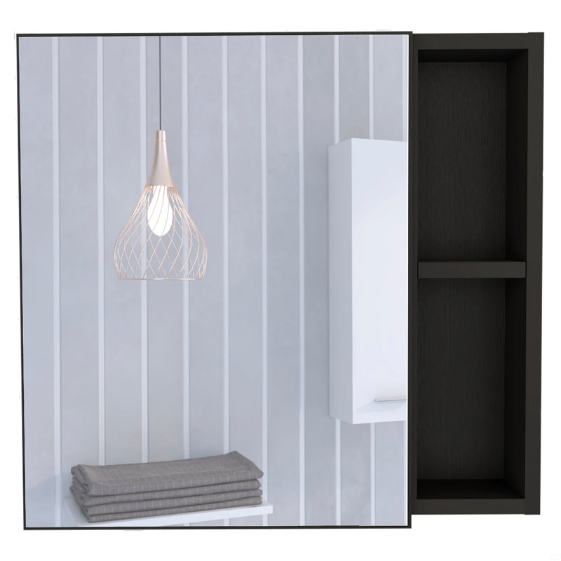 Armoire à pharmacie à 2 tablettes avec miroir