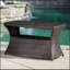 Table d'appoint Berkeley avec trou pour parasol intégré et conception en osier durable pour l'extérieur-161756853