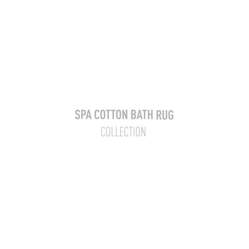 Taupe and White Cotton Reversible Bath Rug