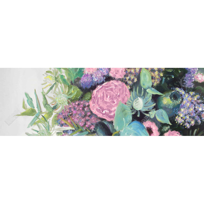 Mélodie de fleurs fuchsia - Décoration contemporaine sur toile