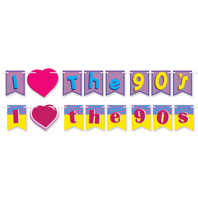 Ensemble de banderoles I Love The 90's