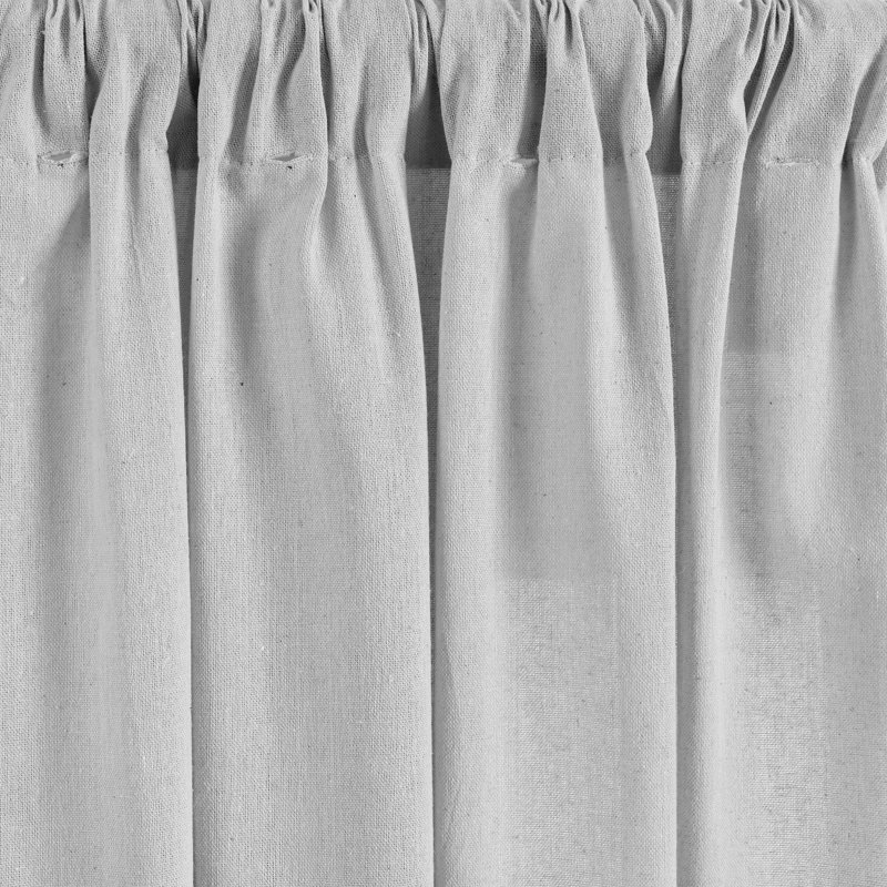Panneau de rideau simple semi-diaphane avec passe-tringle Tassel Window, Gris clair, L 52 po x L 84 po