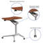 Mobile Sit-Down, Stand-Up Ergonomic Computer Desk-1030599078