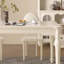 Table de salle à manger en bois de cerisier blanc crème-988707579