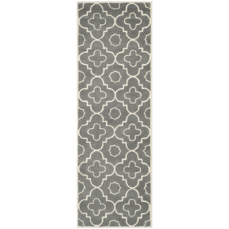 Carolene Hand Tufted Wool Geometric Rug, Runner 2'3" x 11'