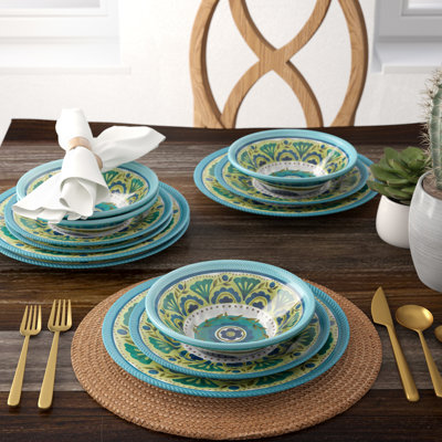 Ludie Piece Melamine Dinnerware Set - Service for 4