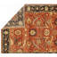 Tabriz Wool Floral Area Rug in Rust/Navy Blue