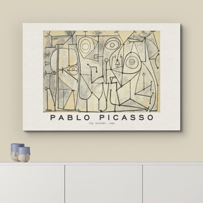 Classical Artwork " The Kitchen By Pablo Picasso Historic Classical Vintage Zen Retro Antique "