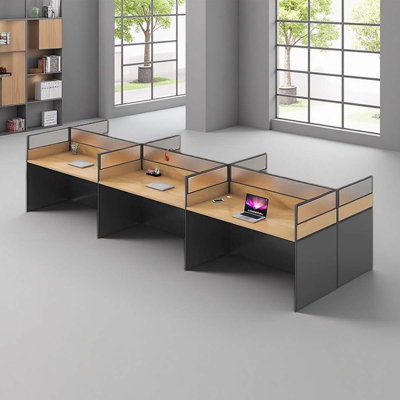 Rectangle 6 Person Office Cubicle Desk