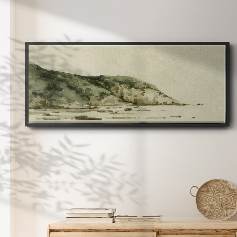 Distant  Shore I- Framed Canvas, 20" H x 50" W