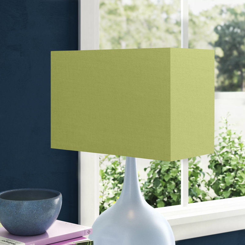 Rectangle Cotton Lamp Shade ( Screw On ), 24cm H x 35cm W x 18cm D, Sage Green
