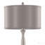 Lampe de table contemporaine en métal 30 "en nickel brossé avec abat-jour gris satiné de Grandview Gallery - ensemble de 2