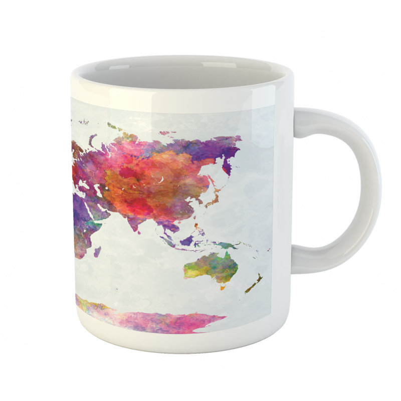 Grande tasse à café aquarelle