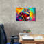  «Curious Dox» par Dean Russo, art mural sur toile, 24 po x 20 po