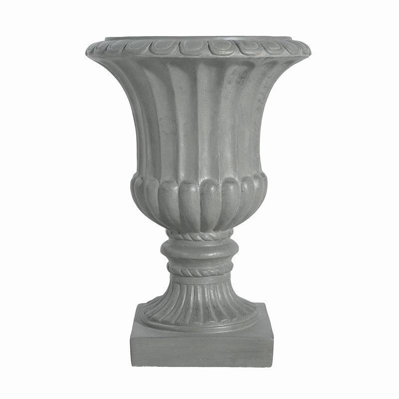 Urne de jardin pour l'extérieur, gris, Gris