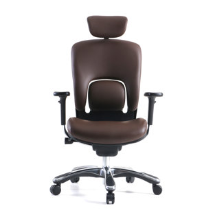 Ergolux Genuine Leather Executive Chair with Headrest
