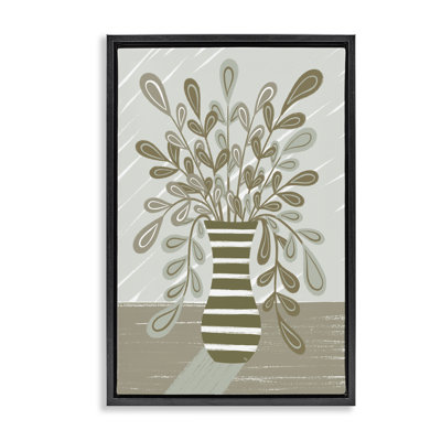 Cadre flottant discret avec feuillage minimaliste, design par Martina Pavlova