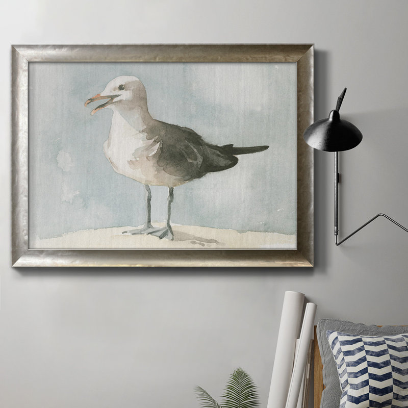 Simple Seagull II - reproduction d'art sur toile encadrée, H 16 po x l 20 po x P 2,5 po