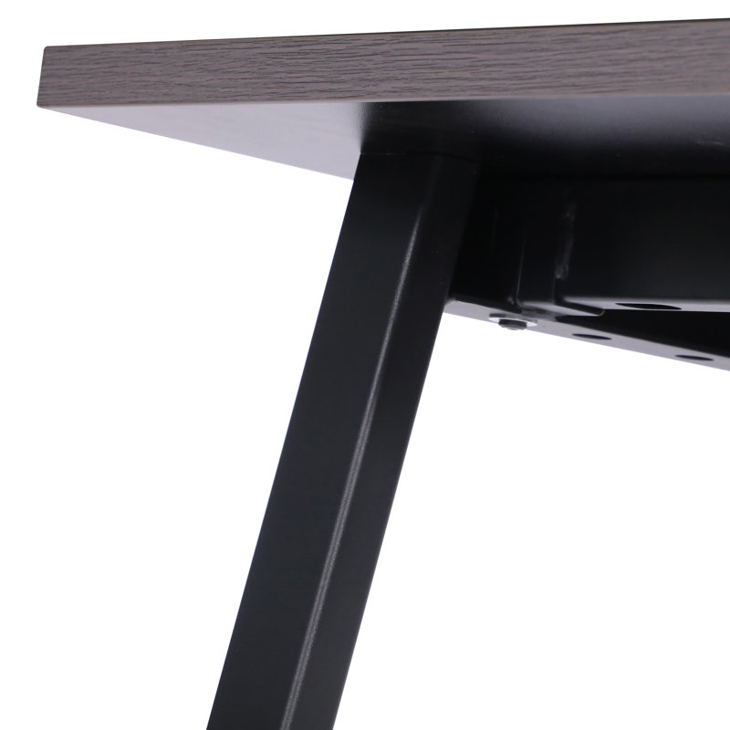 Table de conférence commerciale Corbin avec plateau en stratifié et base en A, Gris
