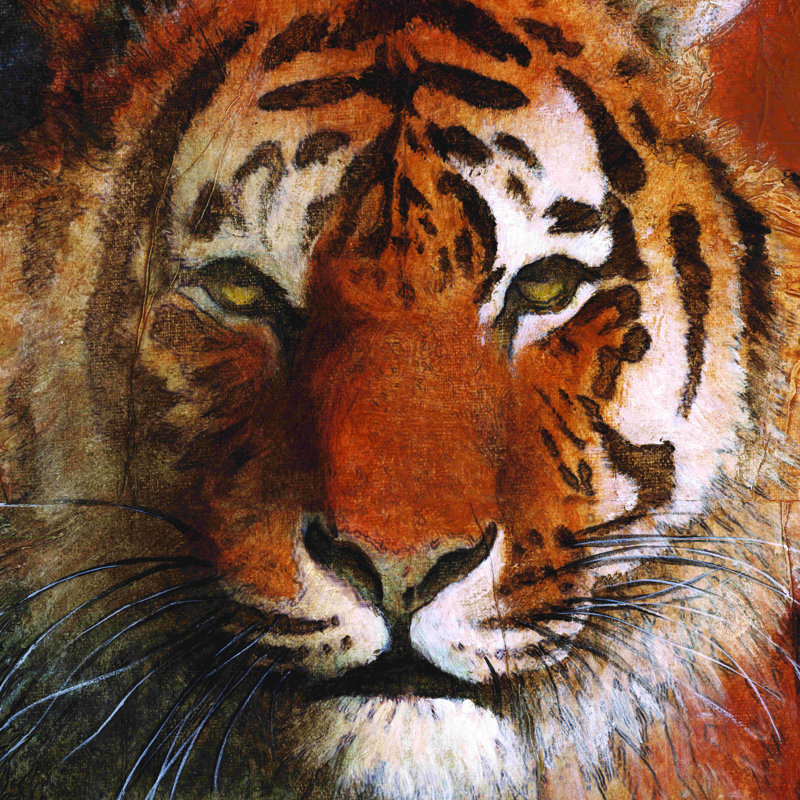 " Fire Tiger ", 36" H x 36" W  