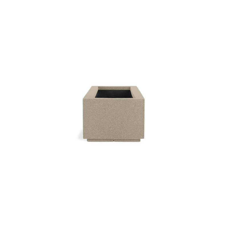 Milan Tall Polymer Box, 19" H x 43" W x 15" D, Sandstone Granite