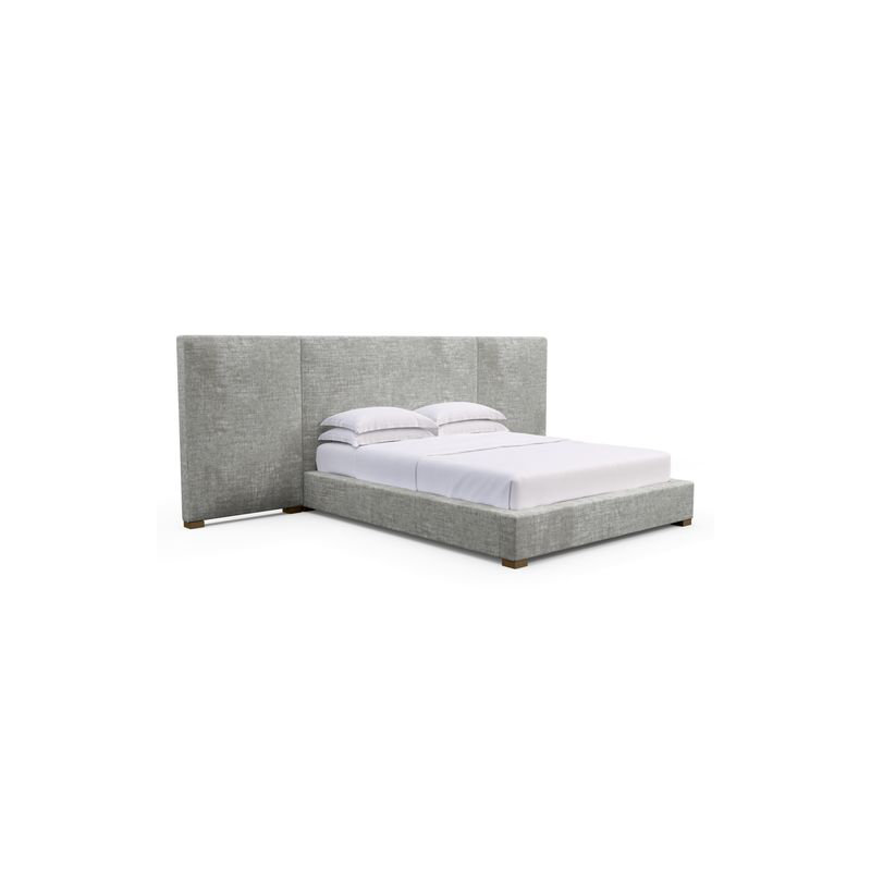 Prospect Upholstered Bed, Weathered, Crushed Velvet Graphite, Queen