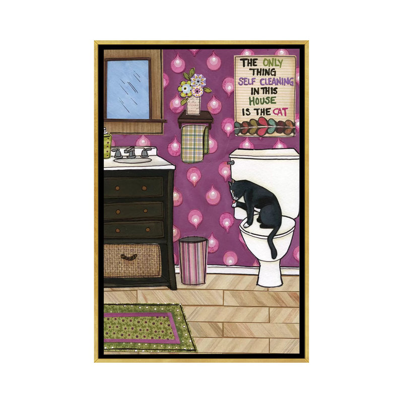 " Self Cleaning " by Jamie Morath, 26" H x 18" W x 1.5" D, No Mat, Gold Framed Canvas
