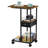 Modern 3 Tier End Table Rack Side Table Cart With 360 Rolling Wheels & Drawer